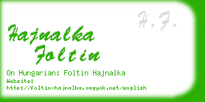 hajnalka foltin business card